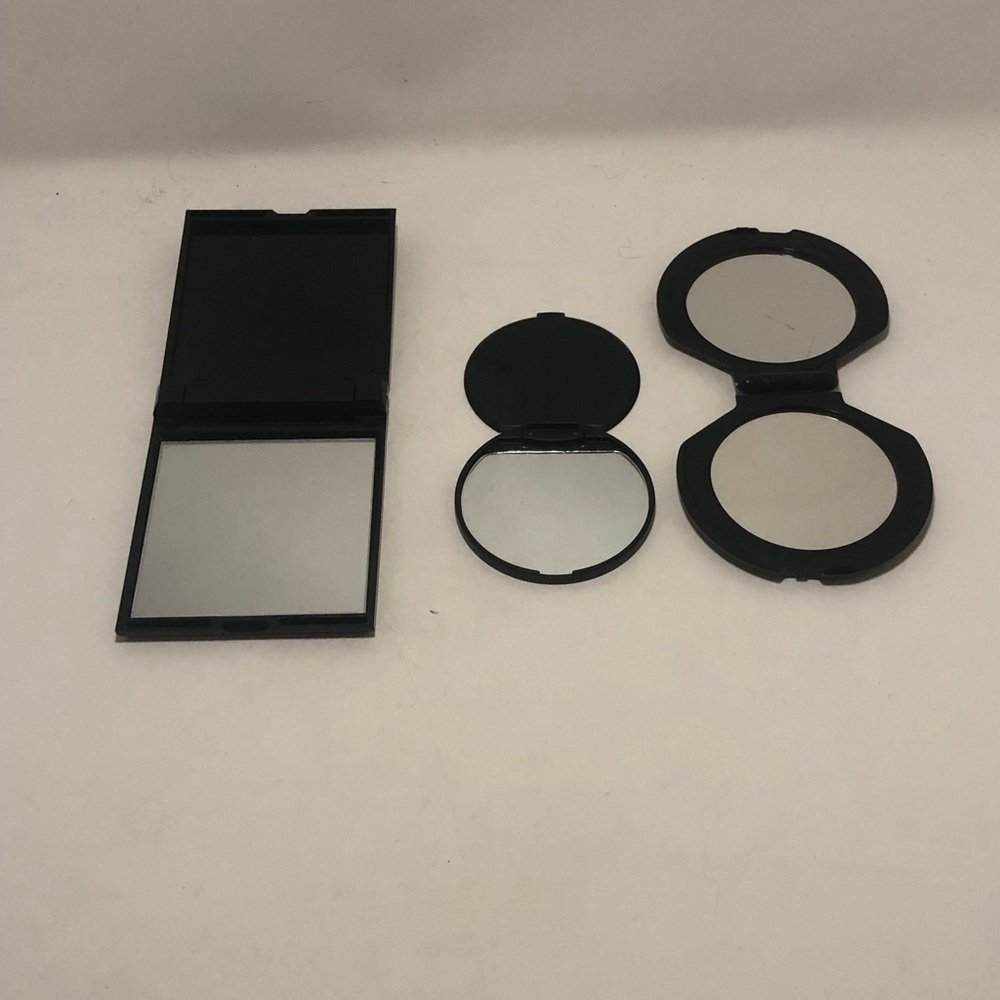 Set of Three Black Compact Mirror Lot